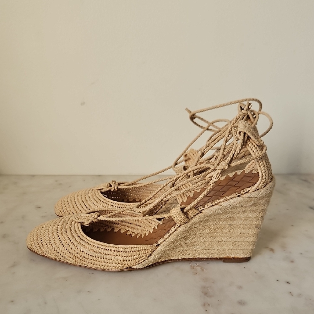 BOTTEGA VENETA: Raffia Intreciato Heels